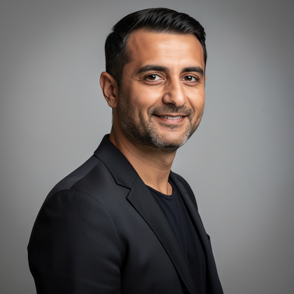 Portrait of a Turkish male broadcast director